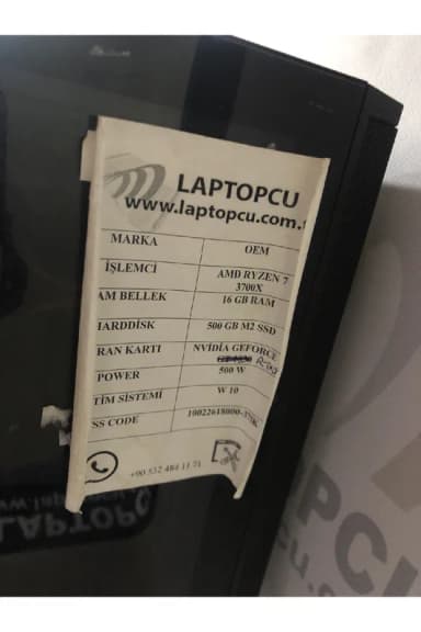 KASA GAMİNG RYZEN 7 16 GB 500 GB 3050 görseli