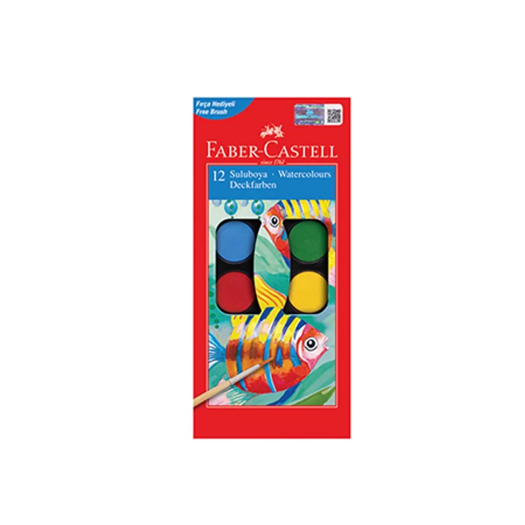 Faber-Castell Suluboya Küçük Boy 12 Renk.