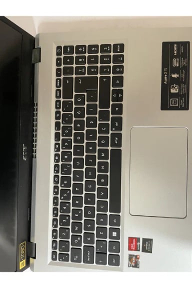Image de LAPTOP ACER RYZEN 5 7520 8 GB 512 GB SSD RADEON HD GRAPHİCS BATARYA 2-3 SAAT CİVARINDA